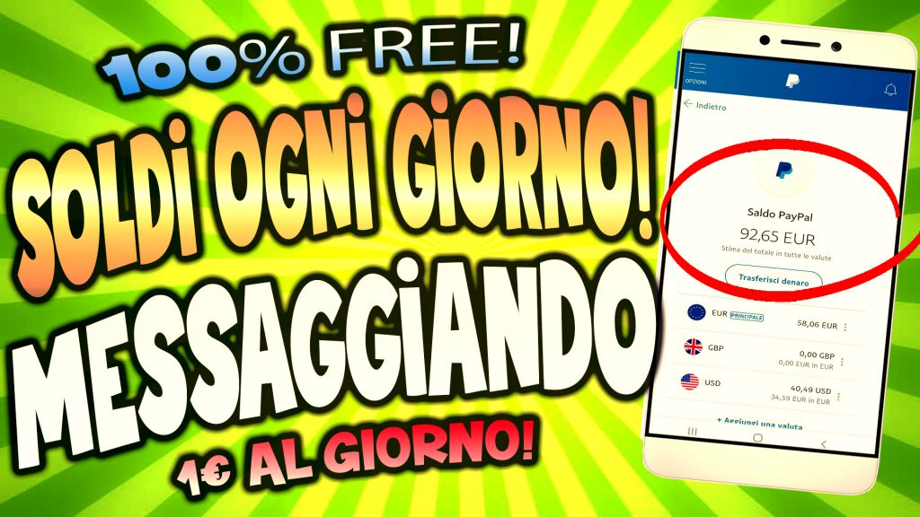 GUADAGNARE SOLDI SU PAYPAL MESSAGGIANDO! Soldi facili.